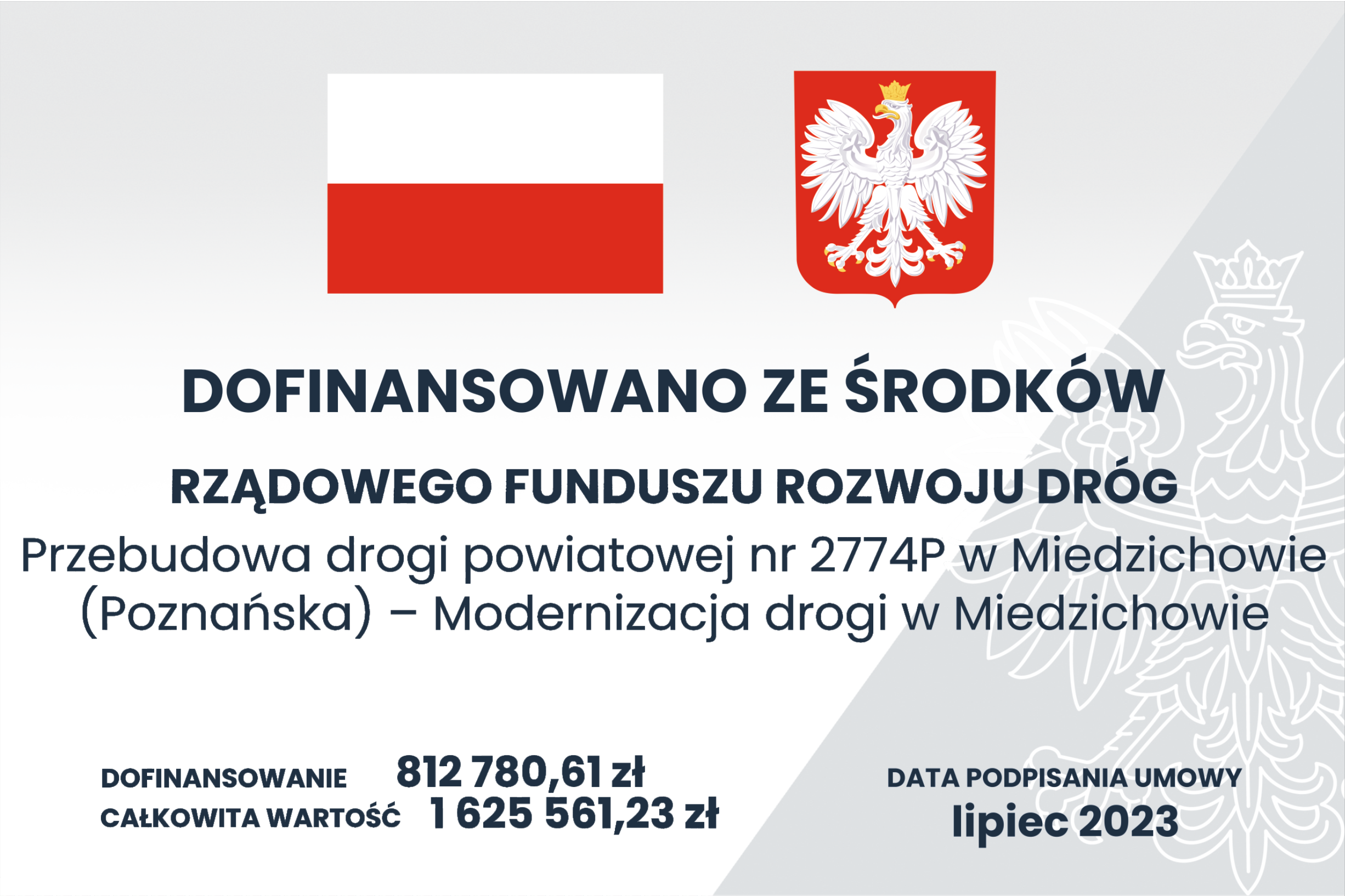 Ilustracja do informacji: Przebudowa drogi powiatowej nr 2774P w Miedzichowie (Poznańska) – Modernizacja drogi w Miedzichowie